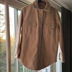 Joie Cream Button-Up Shirt Jacket